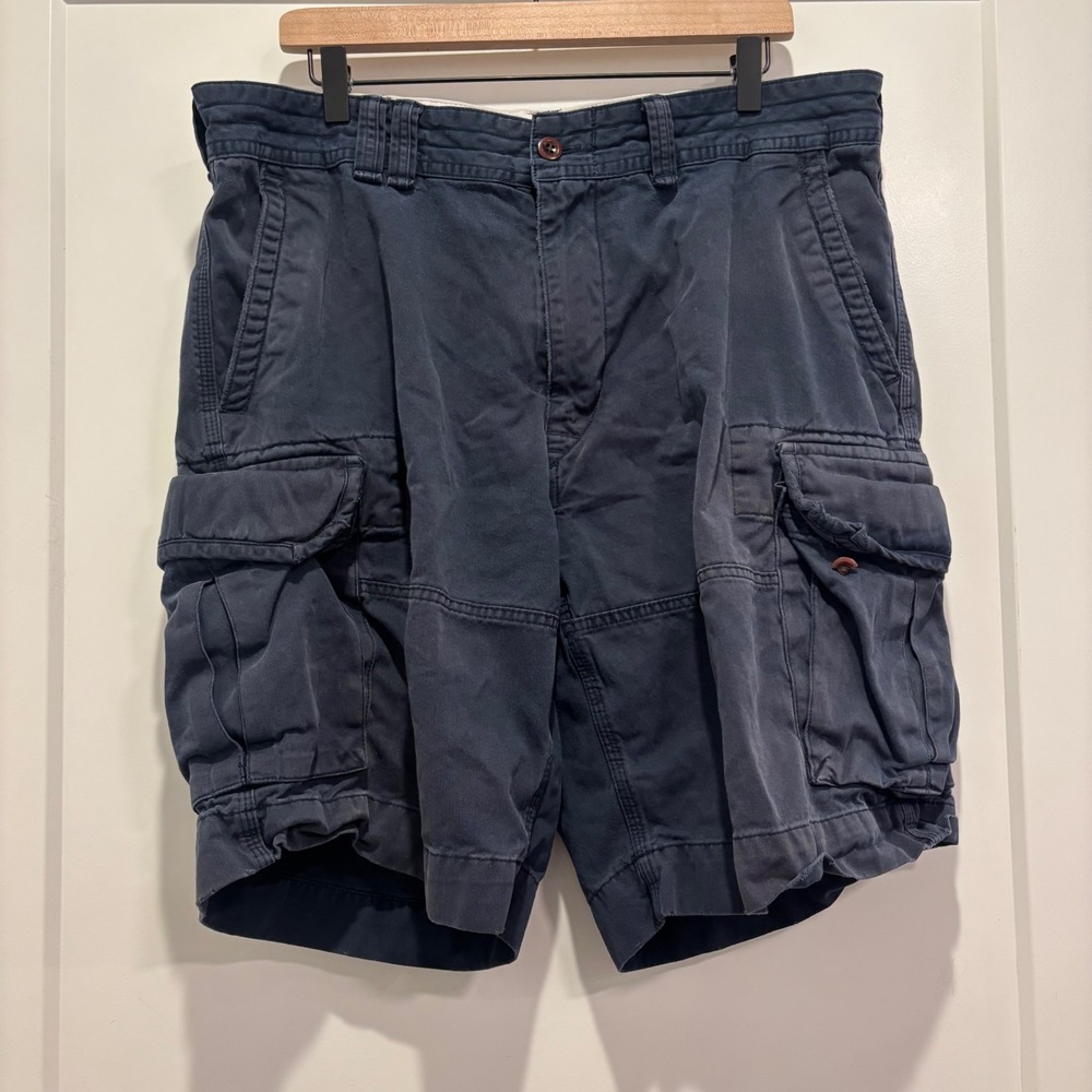 Polo Ralph Lauren Mens Classic Chino Cargo Shorts Navy Blue Relaxed Fit 36